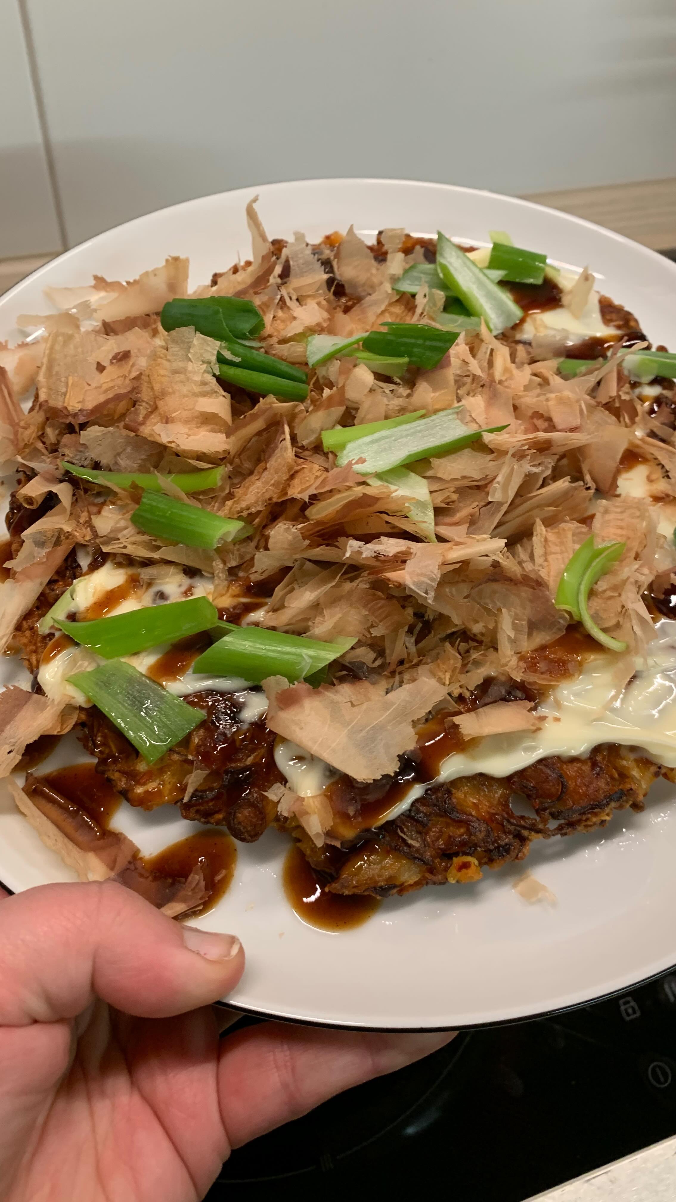 I made Okonomiyaki 😁 #japanesefood #fusioncuisine