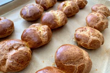 mini windbeutel gebacken