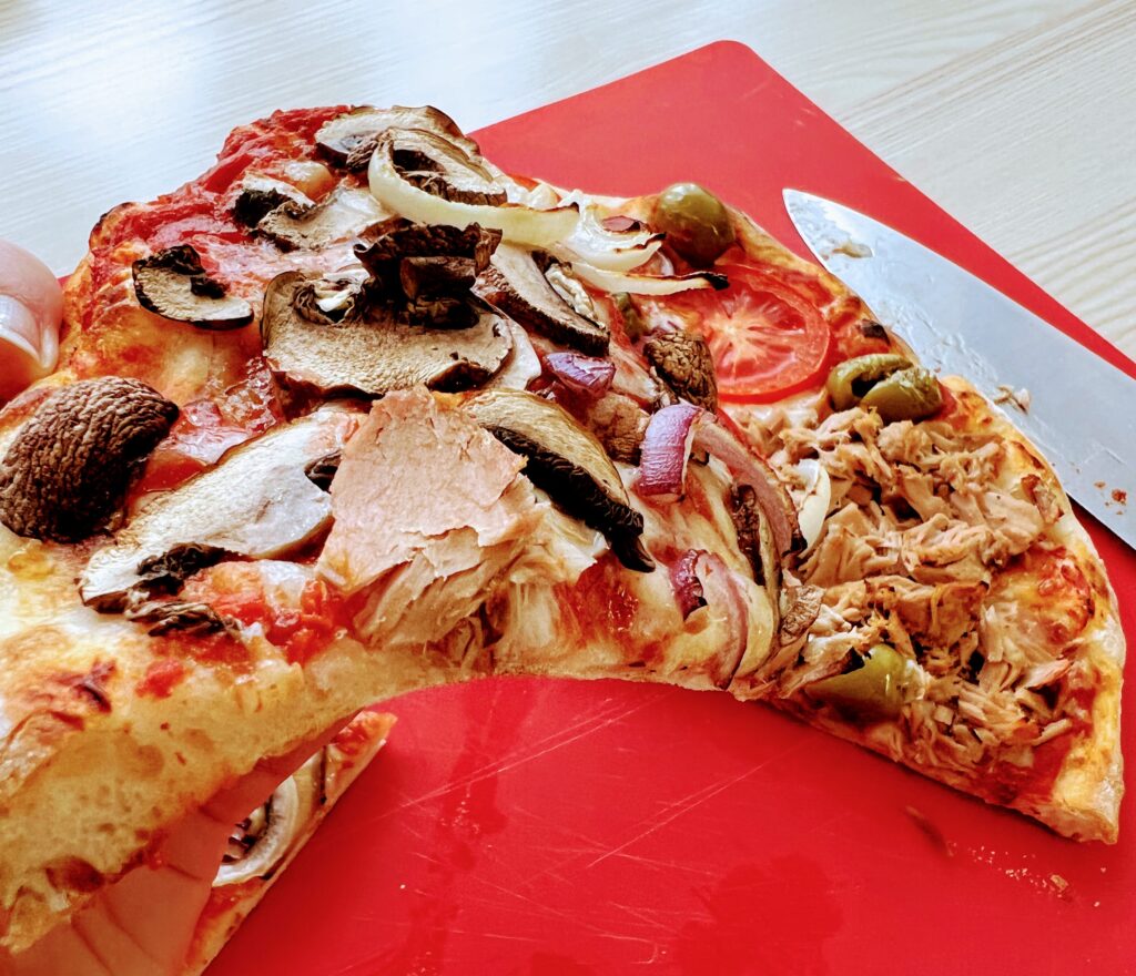 pizzastück mit flop